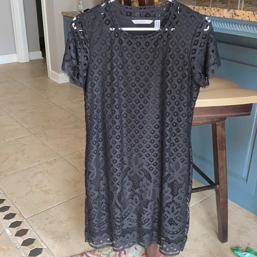 Isaac mizrahi black cut-out lace dress